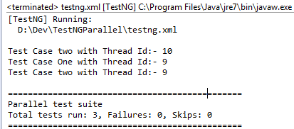 test methods execution parallel